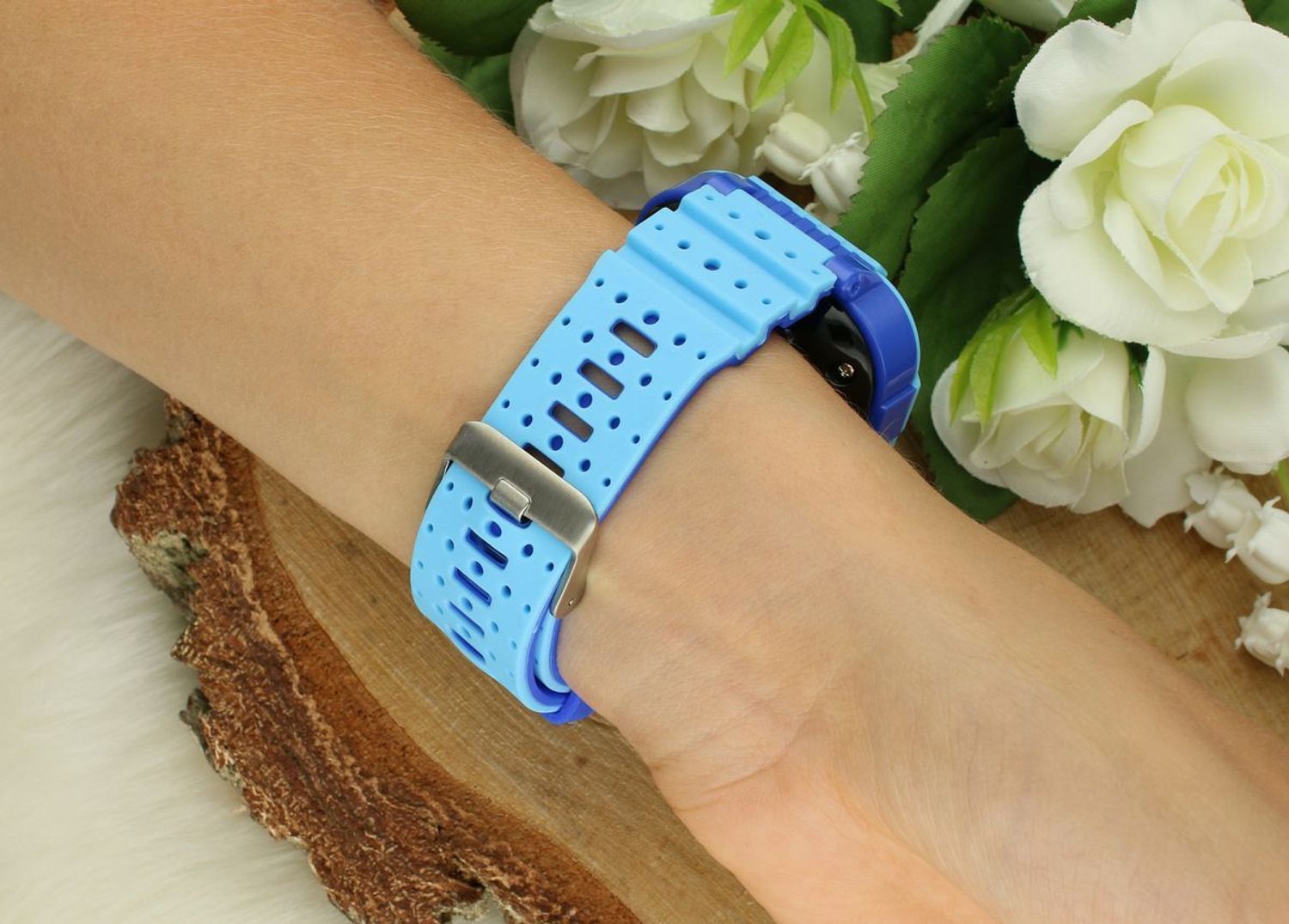 Zegarek smartwatch Rubicon RNCE75 niebieski ✓ Bluetooth ✓ licznik kroków ✓ pozycjonowanie zegarka ✓ przycisk SOS✓ Autoryzowany sklep ✓ zegarek sportowy🏃‍♀️.jpg